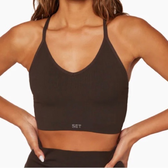 SET Active Other - Selling set active ribbed Set V tank Small and leggings XS in espresso.